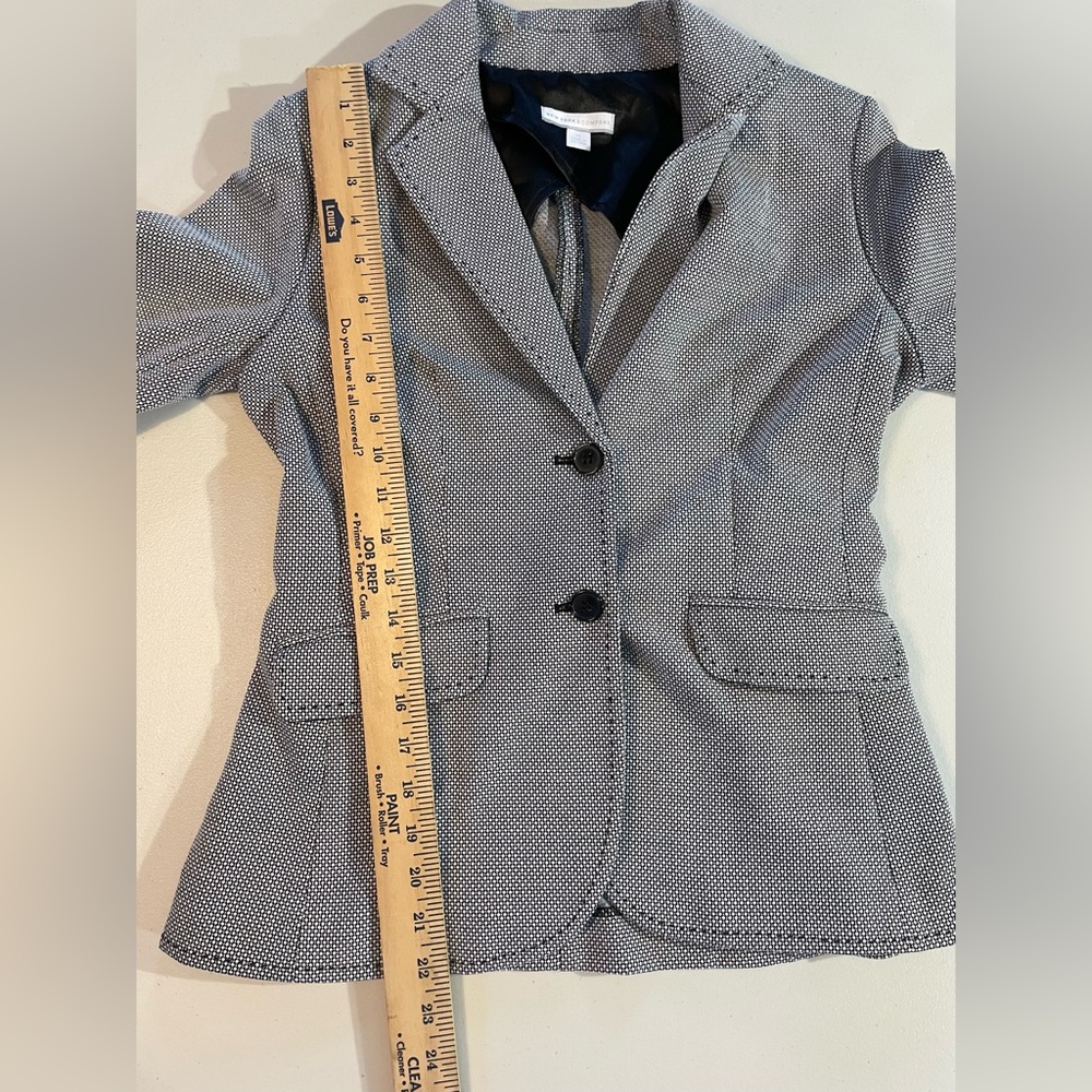 New York & Company XS Black and White Houndstooth Blazer GUC - Picture 4 of 7